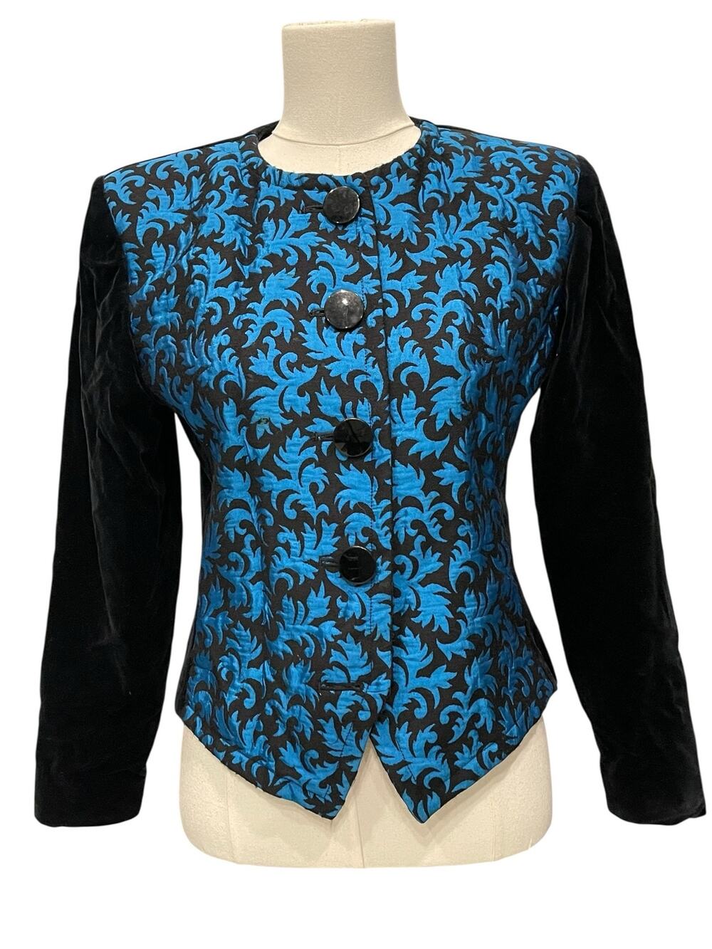 Yves Saint Laurent  Winter 1990 Blue Blazer Jacket  Size 38